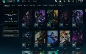 Conta Unranked com TODOS os champs e 111 Skins + 1400 RP