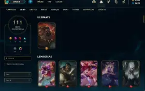 Conta Unranked com TODOS os champs e 111 Skins + 1400 RP