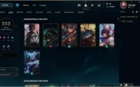 Conta de LOL Todos os champions 250+ skins 19k blue essence