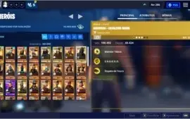 Conta Fortnite com 210 Skins (Mais de 200.000 vBucks Gastos)