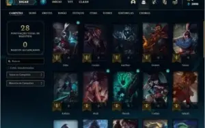 Conta ouro 3 com 3 skins e 32 champs