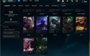 Conta ouro 3 com 3 skins e 32 champs