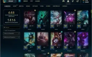 Conta platina 4 com TODOS os champs e 236 skins + LEVEL 744