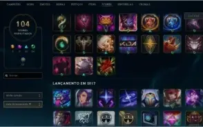 CONTA OURO 2 - TODOS OS CAMPEÕES - 233 SKINS