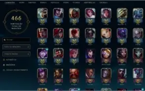 CONTA OURO 2 - TODOS OS CAMPEÕES - 233 SKINS