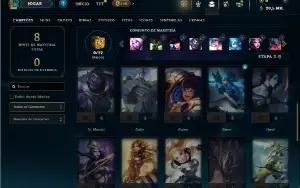 Unranked com 31 Champs e 2 Skins ( ex platina )