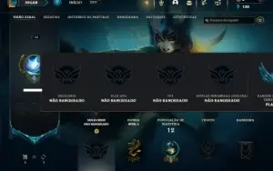 Unranked com 25 Champs e 1 Skin (ex platina)