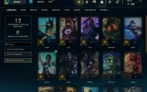 Unranked com 25 Champs e 1 Skin (ex platina)