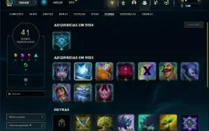 Unranked com 25 Champs e 1 Skin (ex platina)