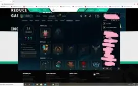 Conta League of Legends - Ouro 4 354 skins - 34 sentinelas