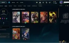 Conta League of Legends - Ouro 4 - 73 Champs e 27 Skins