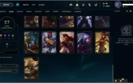 Conta League of Legends - Ouro 4 - 73 Champs e 27 Skins