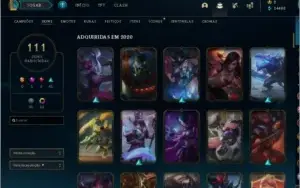 Conta LOL 111 skins / 126 Campeões / platina 1