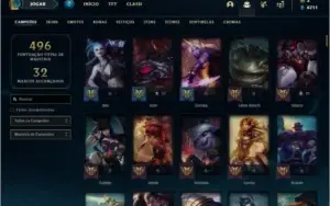 Conta prata 3 com TODOS os champs e 85 skins + 15 Cromas