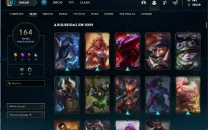 CONTA DIAMANTE 1 - 164 SKINS - TODOS OS CAMPEÕES