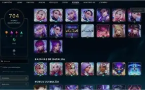 CONTA MASTER TFT, 843 SKINS, MUITAS ARENAS E MINI LENDAS