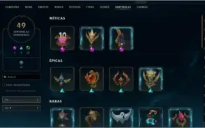 CONTA MASTER TFT, 843 SKINS, MUITAS ARENAS E MINI LENDAS
