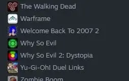 conta na steam com alguns jogos