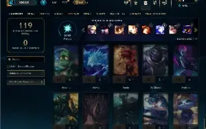 Ouro 3 com 45 Champs e 3 Skins
