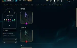 Ouro 3 com 45 Champs e 3 Skins