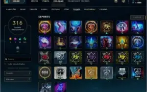 Conta LoL Gold IV Diversas skins e icones.