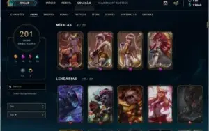 Conta LoL Gold IV Diversas skins e icones.