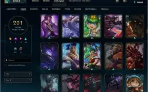 Conta LoL Gold IV Diversas skins e icones.