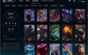 Conta LoL Gold IV Diversas skins e icones.