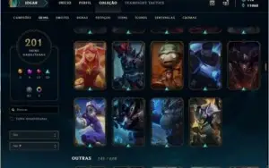 Conta LoL Gold IV Diversas skins e icones.