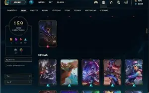 Conta bronze 1 com 130 Champs e 159 Skins