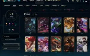 Conta de lol Diamante. 51 skins de qualidade