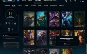 Conta de lol Diamante. 51 skins de qualidade