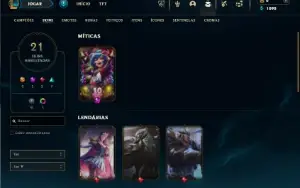 Esmeralda 2 com 40 Champs e 21 Skins + 4 Fragmentos