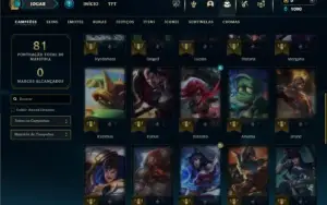 Esmeralda 2 com 40 Champs e 21 Skins + 4 Fragmentos