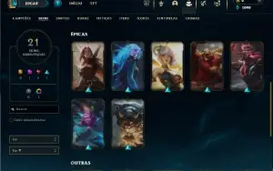 Esmeralda 2 com 40 Champs e 21 Skins + 4 Fragmentos