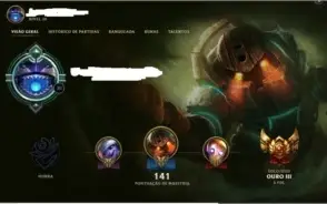 CONTA NO LOL GOLD 3