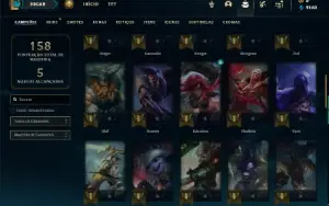 Conta prata 4 com 60 Champs e 25 Skins