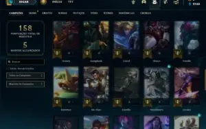 Conta prata 4 com 60 Champs e 25 Skins