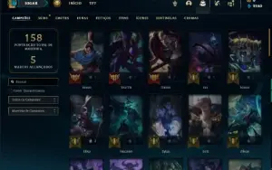 Conta prata 4 com 60 Champs e 25 Skins