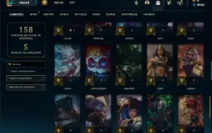 Conta prata 4 com 60 Champs e 25 Skins