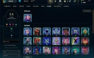 Prata 4 com 30 Champs e 9 Skins