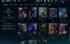 Prata 4 com 30 Champs e 9 Skins