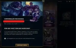 conta lol diamante 1|Email não confirmado + mudança de nick
