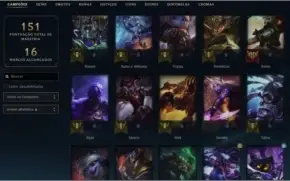 Conta lol mestre upada na mão
