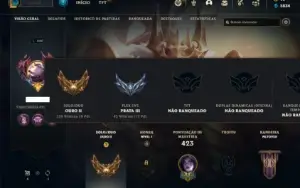 Conta ouro 2 com TODOS os champs e 117 Skins + 1300 RP