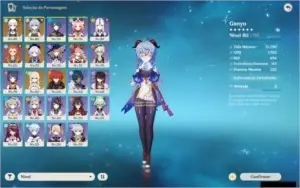 COMBO Conta Ganyu, Ayaka, Diluc, Qiqi c1 + Keqing C1, Xiao