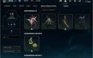 CONTA DE LOL BARATA COM MUITAS SKINS PARA VENDA RAPIDA