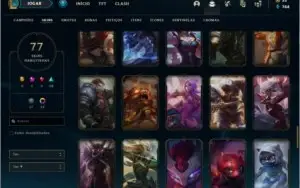 Conta Platina 4 com 77 skins e 77 champs +4 Prestigios