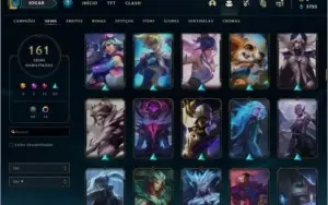 Conta league of legends platina 3 160 skins