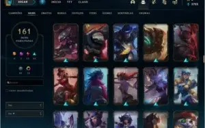 Conta league of legends platina 3 160 skins